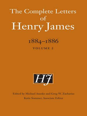 cover image of The Complete Letters of Henry James, 1884–1886